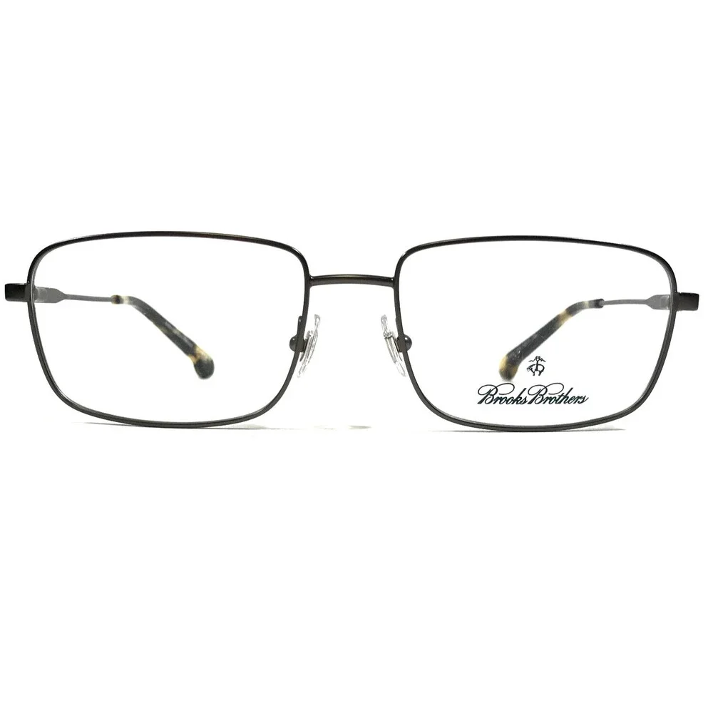 Brooks Brothers Eyeglasses Frames BB1034 1512 Grey Square Wire Rim 55-17-145
